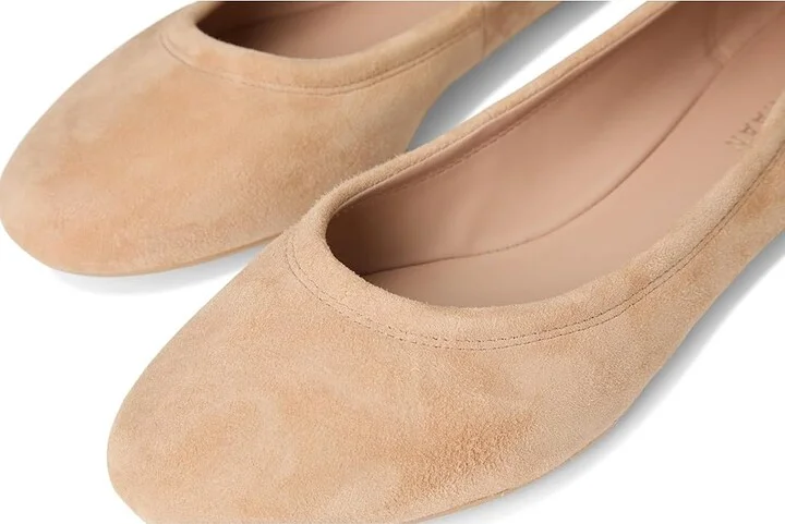 Cole Haan Georgie Ballet Flats Women's Flat Shoes Tuscan Sand Suede : 6 B - Medium, Leather - Image 7