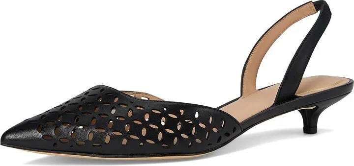 Cole Haan Gilda Pumps High Women's Heels Black Perforated Leather : 6 B - Medium, Leather/Rubber - Image 5