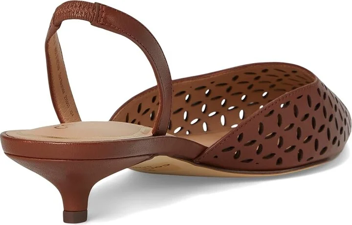 Cole Haan Gilda Pumps High Women's Heels Dark Cuoio Perforated Leather : 7 B - Medium, Leather/Rubber - Image 4