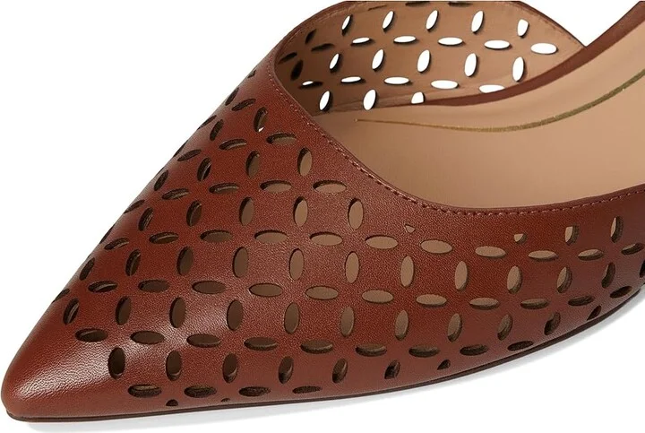 Cole Haan Gilda Pumps High Women's Heels Dark Cuoio Perforated Leather : 7 B - Medium, Leather/Rubber - Image 7