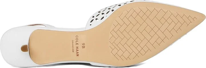Cole Haan Gilda Pumps High Women's Heels White Perforated Leather : 7.5 B - Medium, Leather/Rubber - Image 3