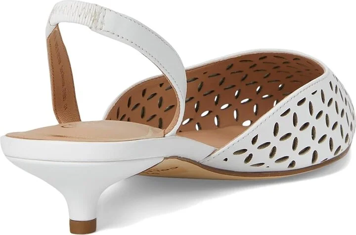 Cole Haan Gilda Pumps High Women's Heels White Perforated Leather : 7.5 B - Medium, Leather/Rubber - Image 4