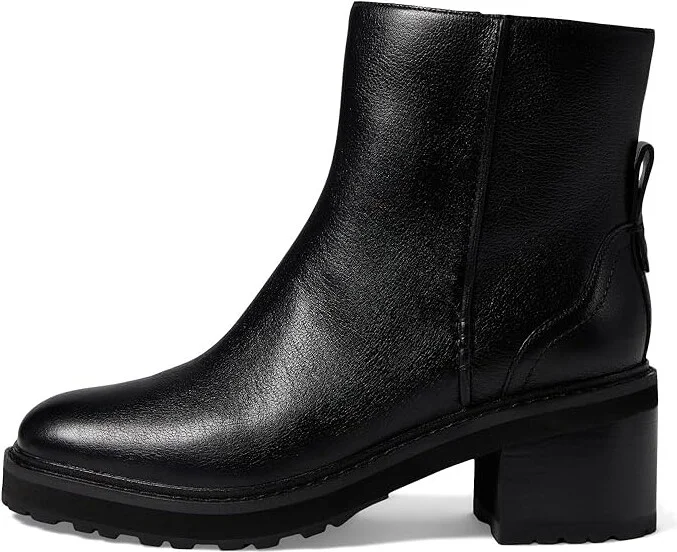 Cole Haan Gillian Lug Bootie Women's Boots Black Leather Waterproof : 10 B - Medium - Image 6