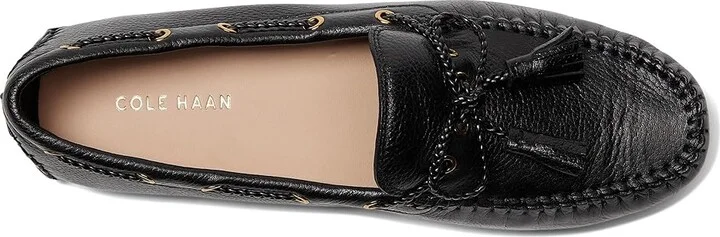Cole Haan Gissella Drivers Women's Flat Shoes Black Leather : 8 B - Medium - Image 2