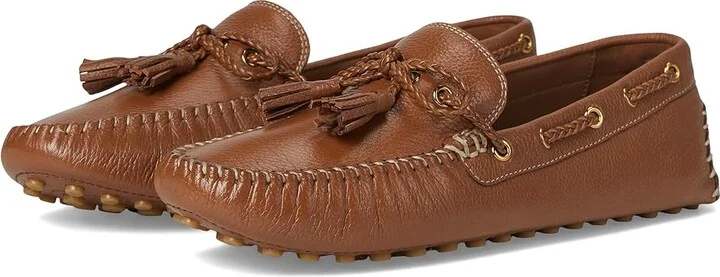 Cole Haan Gissella Drivers Women's Flat Shoes British Tan Leather : 7.5 B - Medium