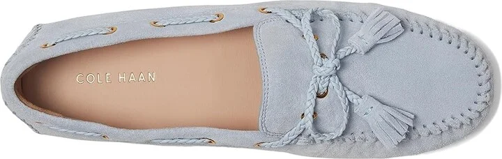 Cole Haan Gissella Drivers Women's Flat Shoes Skyway Suede : 8 B - Medium, Leather - Image 2