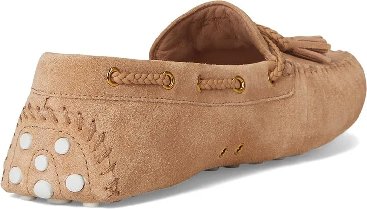Cole Haan Gissella Drivers Women's Flat Shoes Tuscan Sand Suede : 10.5 B - Medium, Leather - Image 4