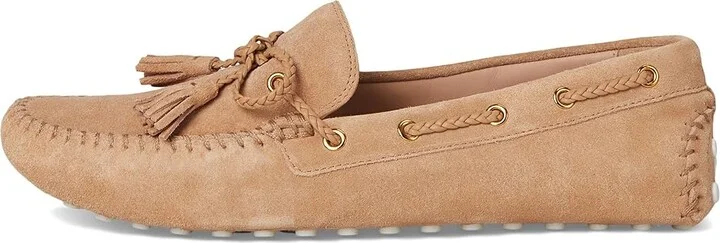 Cole Haan Gissella Drivers Women's Flat Shoes Tuscan Sand Suede : 10.5 B - Medium, Leather - Image 6