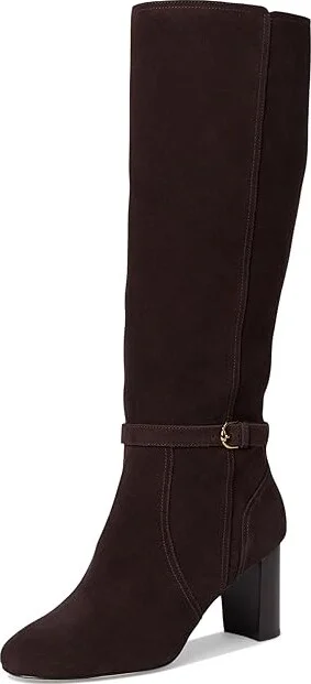 Cole Haan Glendale Tall Boot Women's Boots Dark Choco Suede : 9 B - Medium, Leather - Image 5