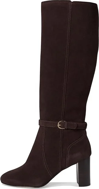 Cole Haan Glendale Tall Boot Women's Boots Dark Choco Suede : 9 B - Medium, Leather - Image 6