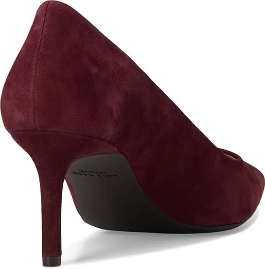 Cole Haan Go-to Janey Pumps High Women's Heels Black Garnet Suede : 5.5 B - Medium, Leather - Image 4