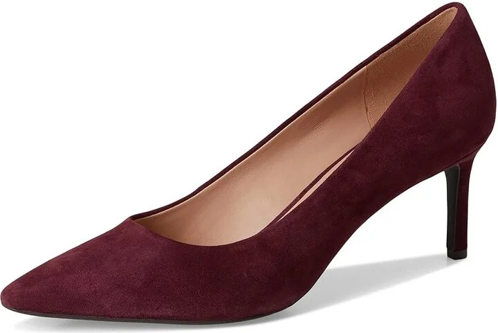 Cole Haan Go-to Janey Pumps High Women's Heels Black Garnet Suede : 5.5 B - Medium, Leather - Image 5