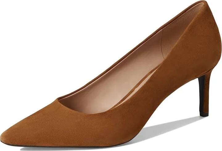 Cole Haan Go-to Janey Pumps High Women's Heels Tobacco Suede : 8.5 B - Medium, Leather - Image 5