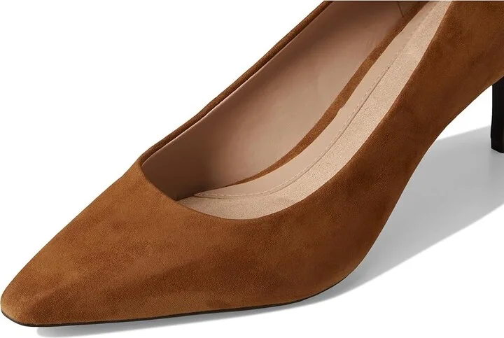 Cole Haan Go-to Janey Pumps High Women's Heels Tobacco Suede : 8.5 B - Medium, Leather - Image 7