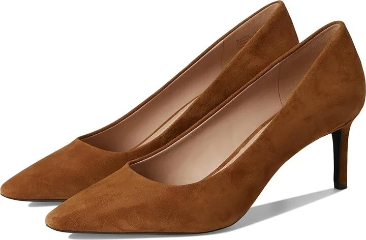 Cole Haan Go-to Janey Pumps High Women's Heels Tobacco Suede : 8.5 B - Medium, Leather