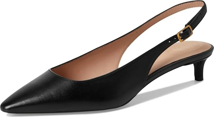 Cole Haan Go-to Jocelyn Slingback Pumps High Women's Heels Black Leather : 10.5 B - Medium - Image 5