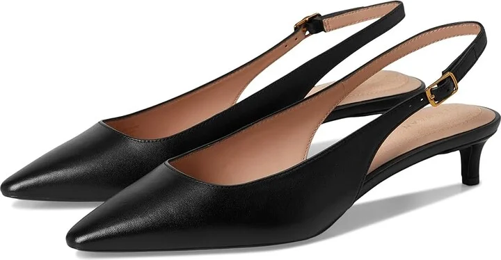 Cole Haan Go-to Jocelyn Slingback Pumps High Women's Heels Black Leather : 10.5 B - Medium