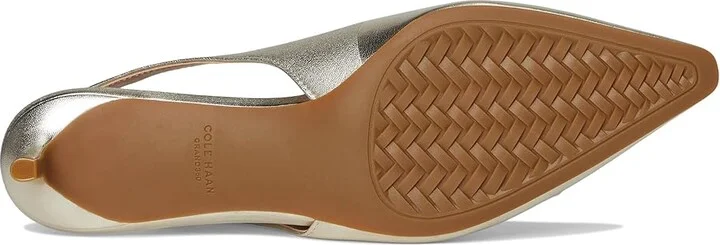 Cole Haan Go-to Jocelyn Slingback Pumps High Women's Heels Soft Gold Leather : 7.5 B - Medium - Image 3