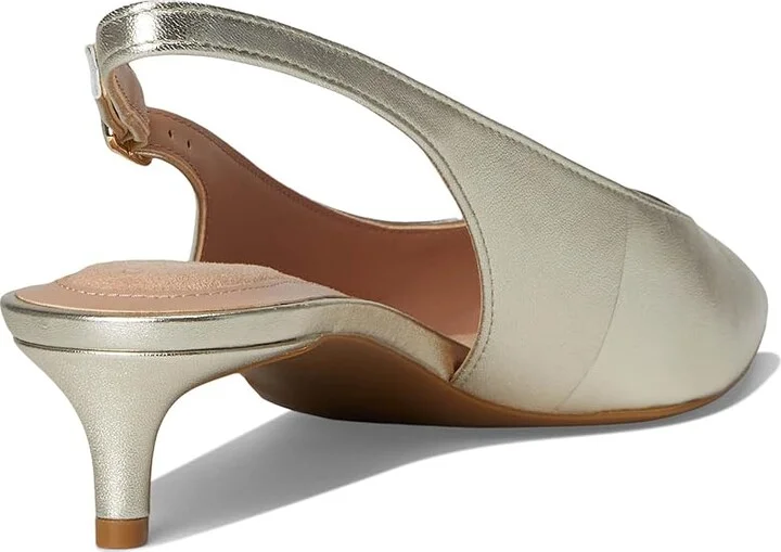 Cole Haan Go-to Jocelyn Slingback Pumps High Women's Heels Soft Gold Leather : 7.5 B - Medium - Image 4