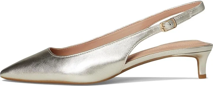 Cole Haan Go-to Jocelyn Slingback Pumps High Women's Heels Soft Gold Leather : 7.5 B - Medium - Image 6