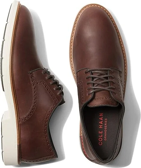 Cole Haan Go-To Plain Toe Oxford Men's Shoes Dark Coffee : 9 M - Medium, Synthetic