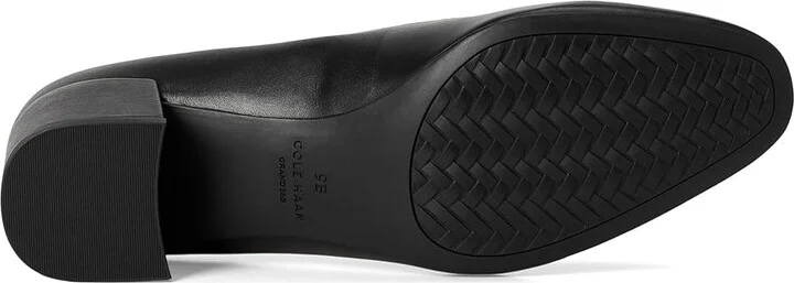 Cole Haan Go-to Shayla Block Heel Pump High Women's Heels Black Leather : 5.5 B - Medium - Image 3