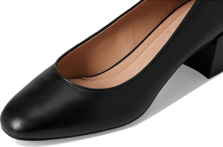 Cole Haan Go-to Shayla Block Heel Pump High Women's Heels Black Leather : 5.5 B - Medium - Image 7