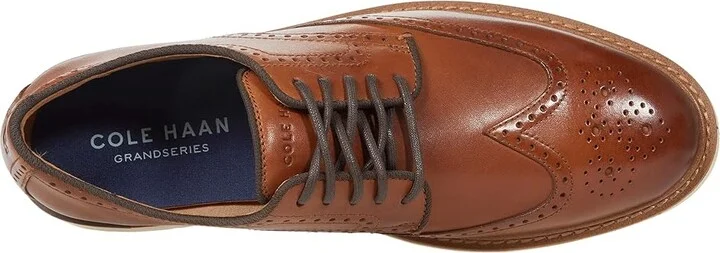 Cole Haan Go To Wing Men's Lace Up Wing Tip Shoes British Tan : 10.5 D - Medium, Leather - Image 2