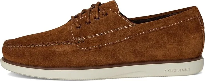 Cole Haan Grand 4-Eye Loafers Men's Slip on Shoes Spiced Brown Suede/Silver Birch : 13 D - Medium, Leather - Image 6