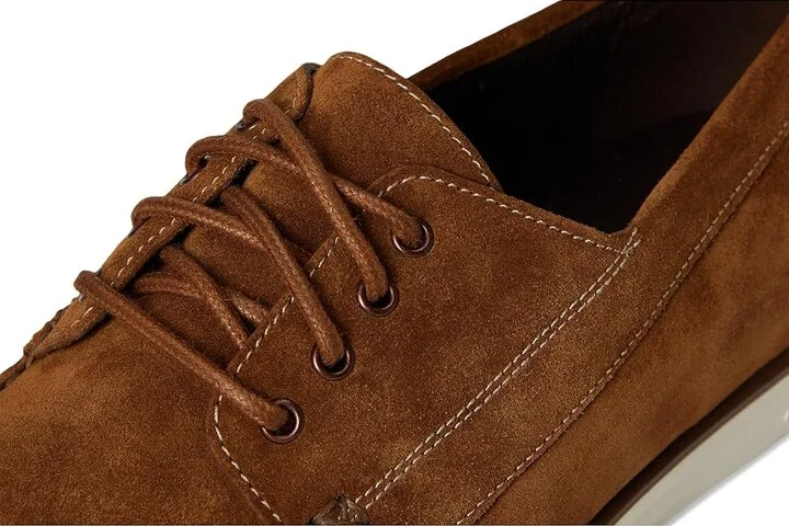 Cole Haan Grand 4-Eye Loafers Men's Slip on Shoes Spiced Brown Suede/Silver Birch : 13 D - Medium, Leather - Image 7