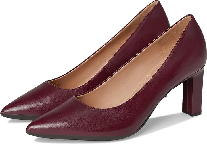 Cole Haan Grand Ambition 2.0 Angelica Pumps High Women's Heels Black Garnet Leather : 6 B - Medium