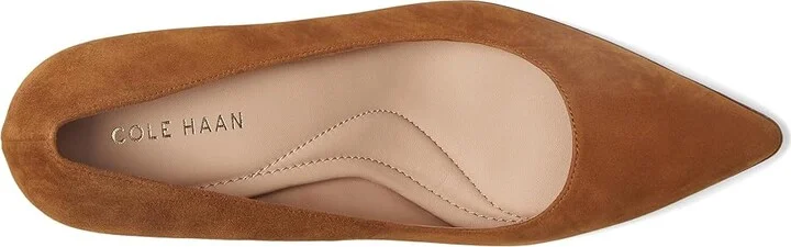 Cole Haan Grand Ambition 2.0 Angelica Pumps High Women's Heels Tobacco Suede/Brown Stack : 10.5 B - Medium, Leather - Image 2