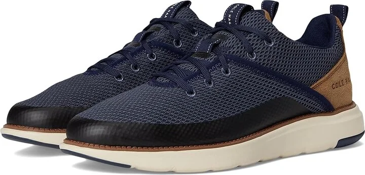 Cole Haan Grand Atlantic Sneaker Men's Shoes Marine Blue/British Tan : 10 D - Medium, Leather/Textile