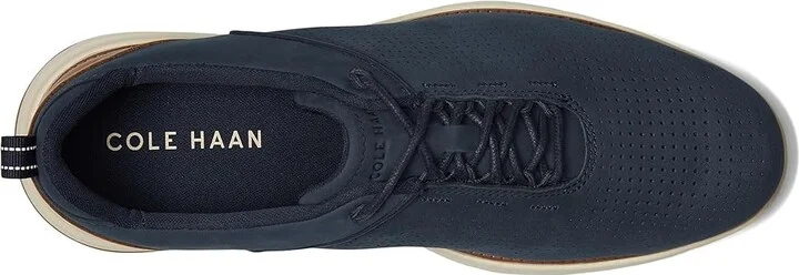Cole Haan Grand Atlantic Textured Sneaker Men's Lace-up Boots Navy Blazer Nubuck/British Tan/Birch : 7 D - Medium, Leather/Textile - Image 2