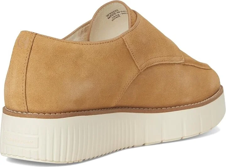Cole Haan Grand City Platform Monk Strap Women's Shoes Biscuit Suede/Ivory : 9 B - Medium, Leather - Image 4