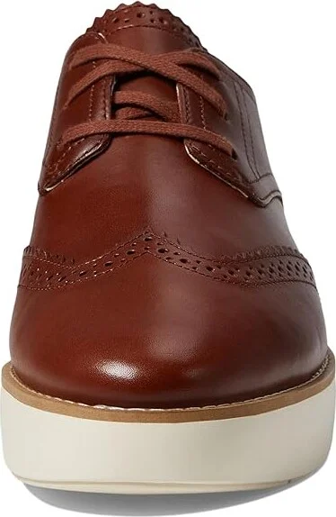 Cole Haan Grand City Platform Oxford Women's Flat Shoes Dark Cuoio/Ivory : 8.5 B - Medium, Leather - Image 5