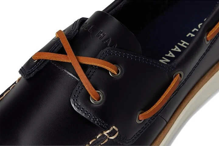 Cole Haan Grand Crosscourt Boat Shoe Men's Lace-up Boots Navy Blazer/British Tan/Ivory : 9 D - Medium, Leather - Image 7