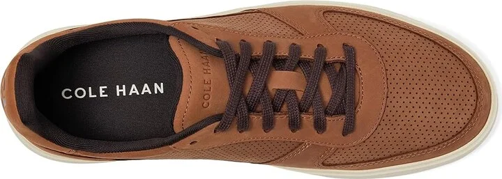 Cole Haan Grand Crosscourt Daily Court Sneakers Men's Lace-up Boots British Tan Nubuck/Ivory : 13 D - Medium, Leather - Image 2
