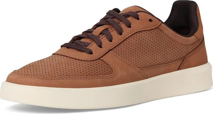 Cole Haan Grand Crosscourt Daily Court Sneakers Men's Lace-up Boots British Tan Nubuck/Ivory : 13 D - Medium, Leather - Image 5