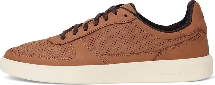 Cole Haan Grand Crosscourt Daily Court Sneakers Men's Lace-up Boots British Tan Nubuck/Ivory : 13 D - Medium, Leather - Image 6