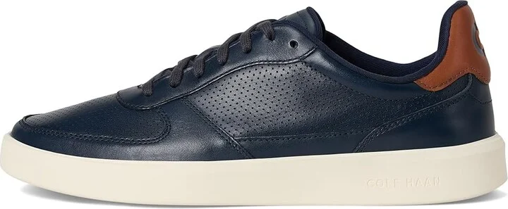 Cole Haan Grand Crosscourt Daily Court Sneakers Men's Lace-up Boots Navy Blazer/British Tan/Ivory : 10 D - Medium, Leather - Image 6