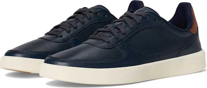 Cole Haan Grand Crosscourt Daily Court Sneakers Men's Lace-up Boots Navy Blazer/British Tan/Ivory : 10 D - Medium, Leather