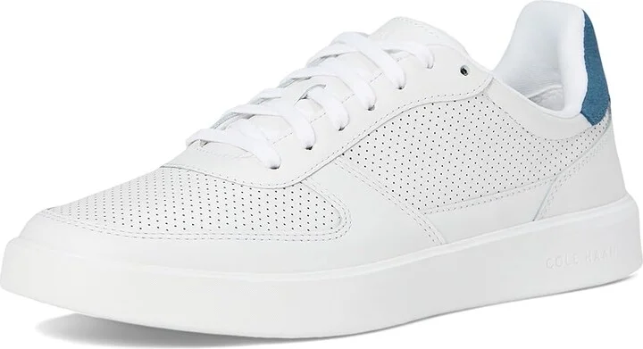 Cole Haan Grand Crosscourt Daily Court Sneakers Men's Lace-up Boots Optic White/Indian Teal/Optic White : 7 D - Medium, Leather - Image 5