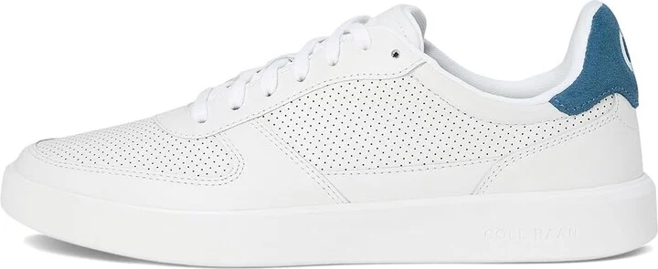 Cole Haan Grand Crosscourt Daily Court Sneakers Men's Lace-up Boots Optic White/Indian Teal/Optic White : 7 D - Medium, Leather - Image 6