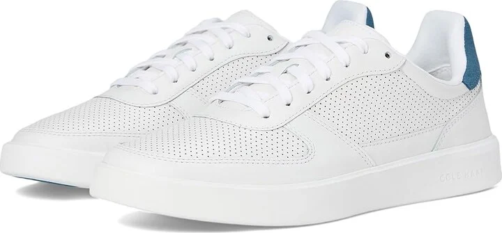 Cole Haan Grand Crosscourt Daily Court Sneakers Men's Lace-up Boots Optic White/Indian Teal/Optic White : 7 D - Medium, Leather