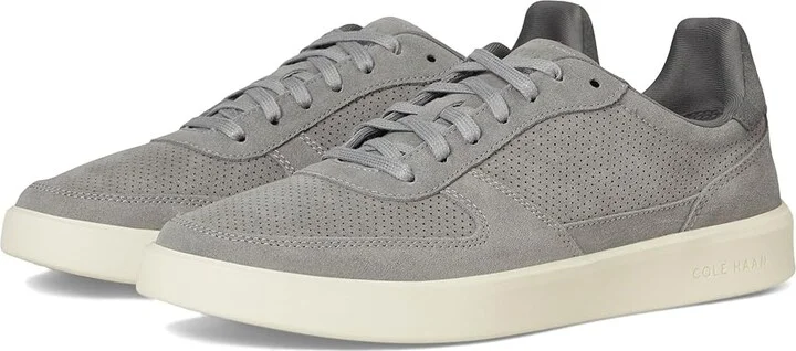 Cole Haan Grand Crosscourt Daily Court Sneakers Men's Lace-up Boots Sea Stone Suede/Lava Smoke/Ivory : 7.5 D - Medium, Leather