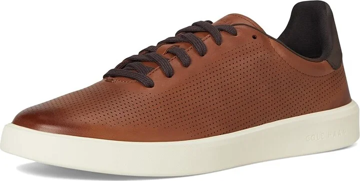Cole Haan Grand Crosscourt Daily Laser Sneakers Men's Shoes British Tan/Dark Chocolate/Ivory : 7 D - Medium, Leather - Image 5