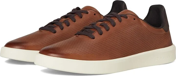 Cole Haan Grand Crosscourt Daily Laser Sneakers Men's Shoes British Tan/Dark Chocolate/Ivory : 7 D - Medium, Leather