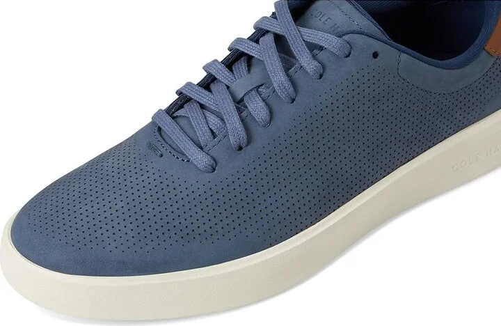 Cole Haan Grand Crosscourt Daily Laser Sneakers Men's Shoes China Blue Nubuck/Golden Toffee/Ivory : 13 D - Medium, Leather - Image 7