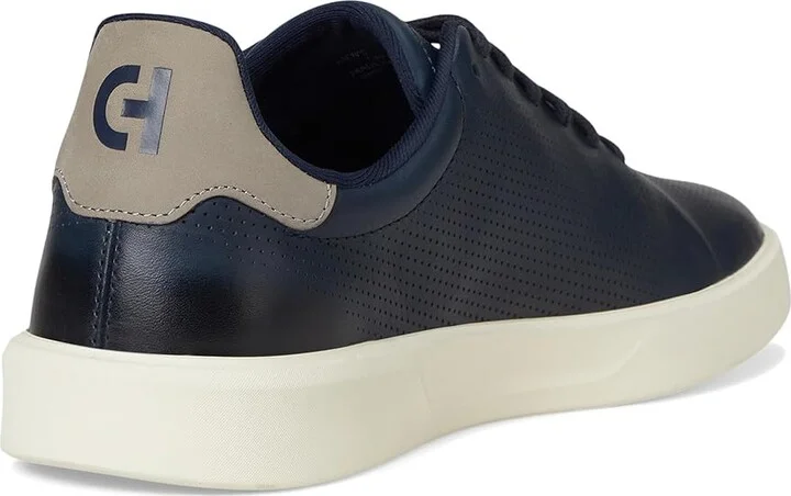 Cole Haan Grand Crosscourt Daily Laser Sneakers Men's Shoes Navy Blazer/Sea Stone/Ivory : 12 D - Medium, Leather - Image 4